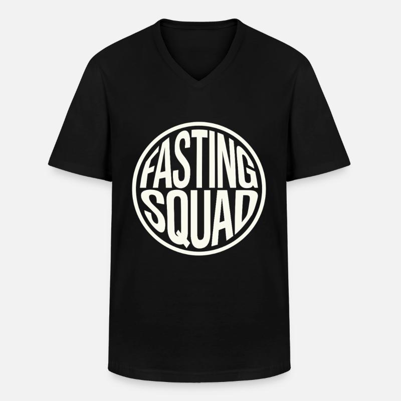 Intervallfasten Intermittierendes Fasten - Männer-T-Shirt mit V-Ausschnitt - Schwarz