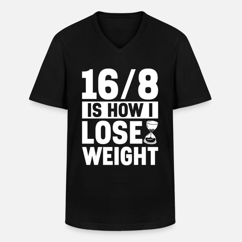 Intermittent fasting Intermittent fasting - Men's V-Neck T-Shirt - black