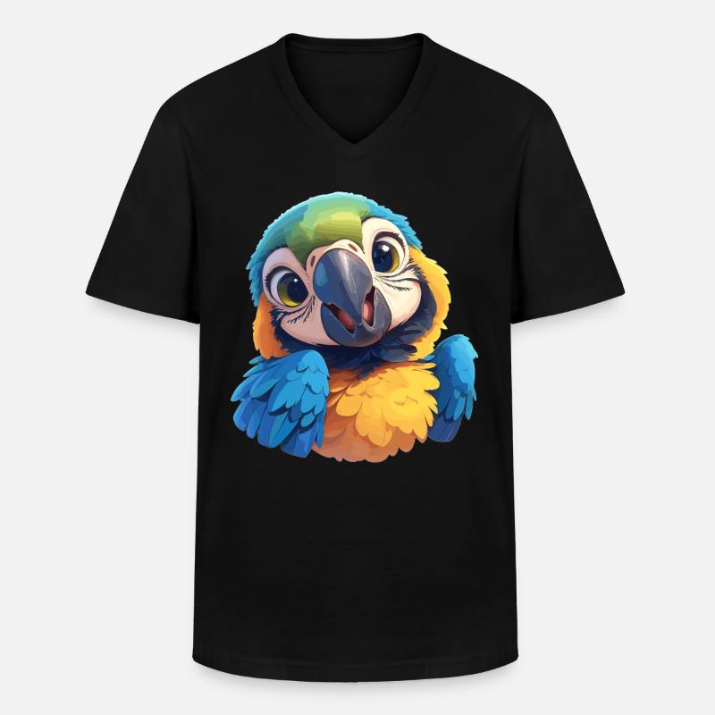 Aras Ara - Männer-T-Shirt mit V-Ausschnitt - Schwarz