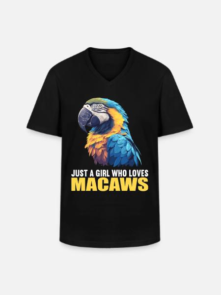 Macaw's Era - Men's V-Neck T-Shirt - black