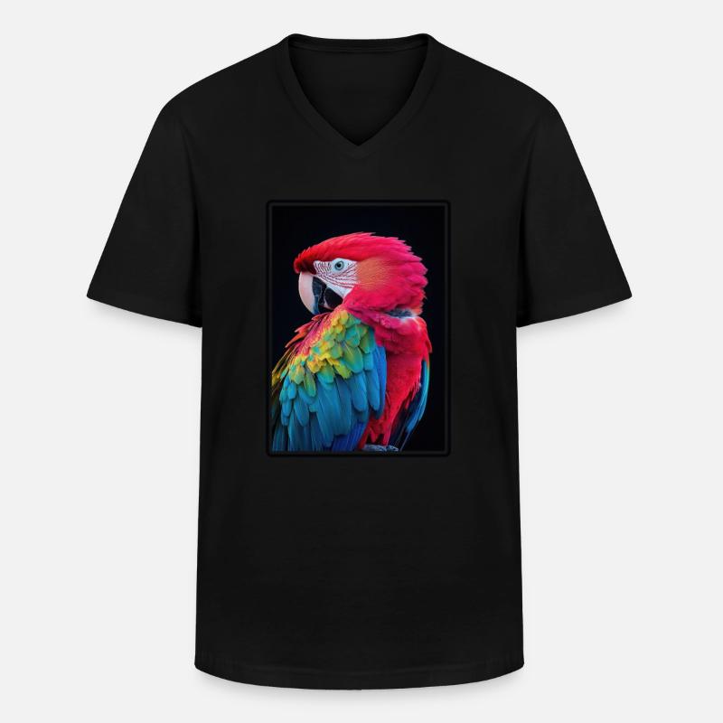 Aras Ara - Männer-T-Shirt mit V-Ausschnitt - Schwarz