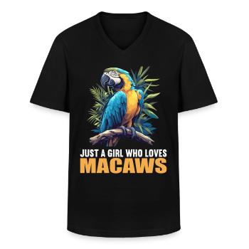 L’ère de l’ara - T-shirt col V Homme - noir - Devant - AI Model Male 178 dark (178cm)
