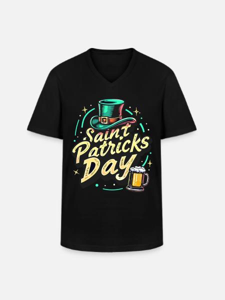 Saint Patrick's Day Beer - Men's V-Neck T-Shirt - black