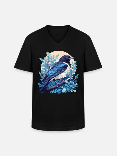 Pies Pie - T-shirt col V Homme - noir