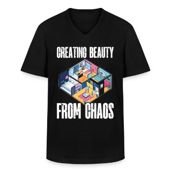 Architect Architecture Gift Architecture Student - Men's V-Neck T-Shirt - black - Front - AI Model Male 178 dark (178cm)