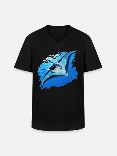 Manta Rays Manta Rays - Men's V-Neck T-Shirt - black