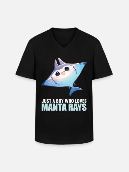 Manta Rays Manta Rays - Men's V-Neck T-Shirt - black