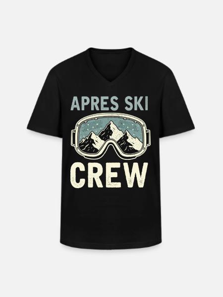 Après Ski Crew - Men's V-Neck T-Shirt - black