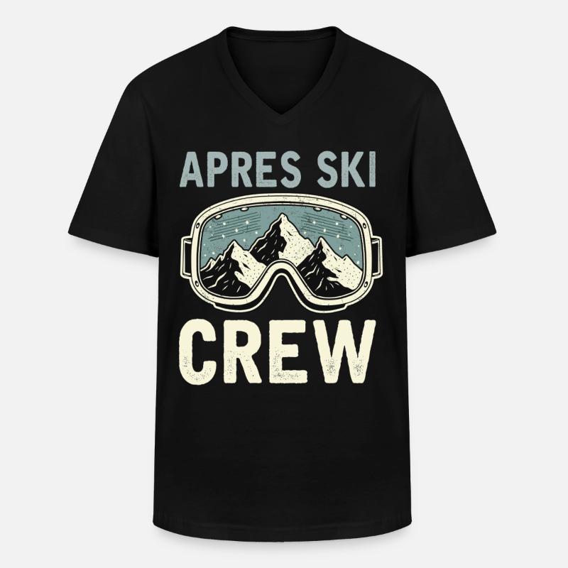 Après Ski Crew - Men's V-Neck T-Shirt - black