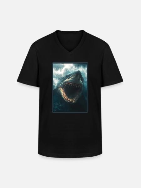 Megalodons Megalodon - Men's V-Neck T-Shirt - black