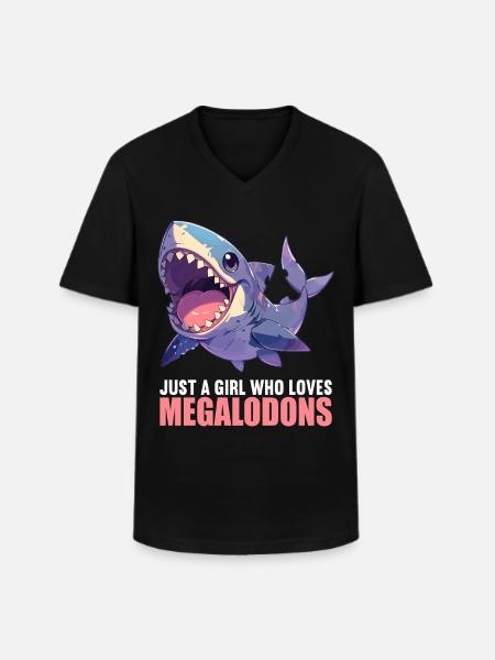 Megalodons Megalodon - Men's V-Neck T-Shirt - black