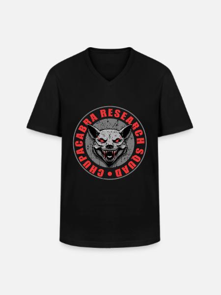 Chupacabra Reseach Squad - Männer-T-Shirt mit V-Ausschnitt - Schwarz