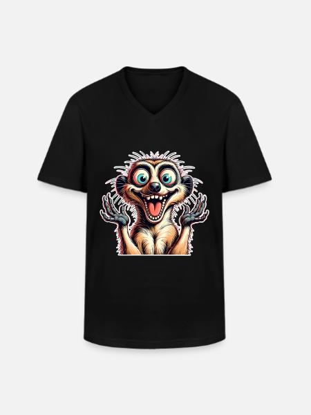 Suricate - T-shirt col V Homme - noir