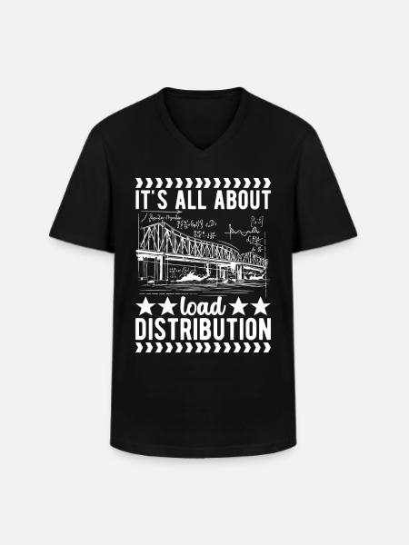 Bridge Engineer Bridge Construction - Men's V-Neck T-Shirt - black