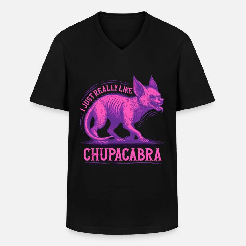 Chupacabra Kryptid Kryptozoologie - Männer-T-Shirt mit V-Ausschnitt - Schwarz