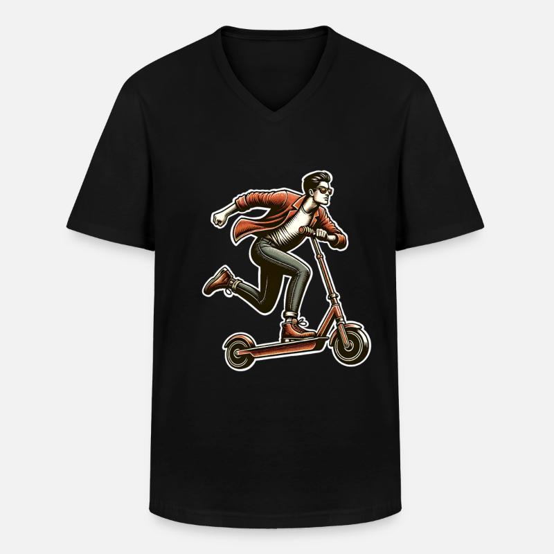 Trottinettes E-Scooters E-Scooters - T-shirt col V Homme - noir