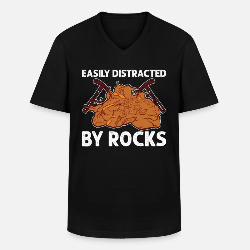 Geologe Rocks - Männer-T-Shirt mit V-Ausschnitt - Schwarz