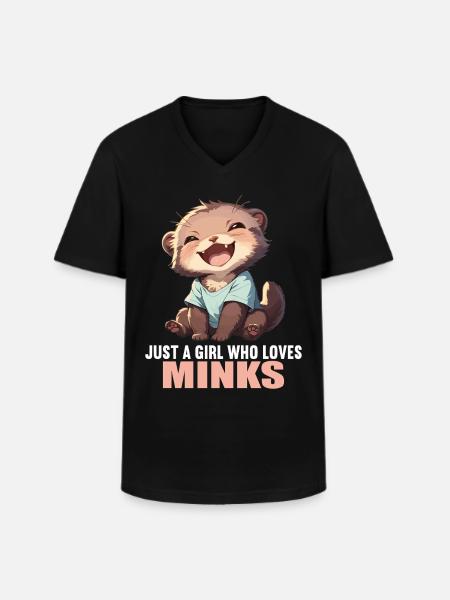 Mink Mink - Men's V-Neck T-Shirt - black