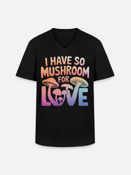 Champignons Champignons Champignon Champignon - T-shirt col V Homme - noir