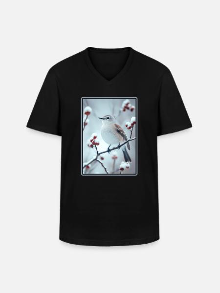 Oiseaux moqueurs Oiseaux moqueurs - T-shirt col V Homme - noir