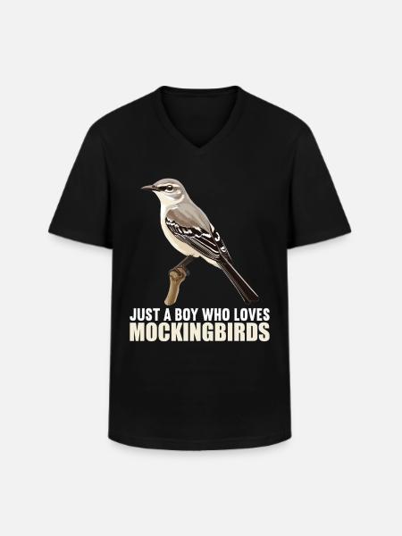 Oiseaux moqueurs Oiseaux moqueurs - T-shirt col V Homme - noir