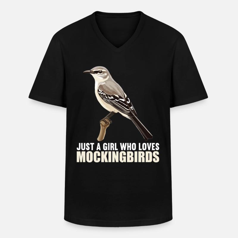 Oiseaux moqueurs Oiseaux moqueurs - T-shirt col V Homme - noir