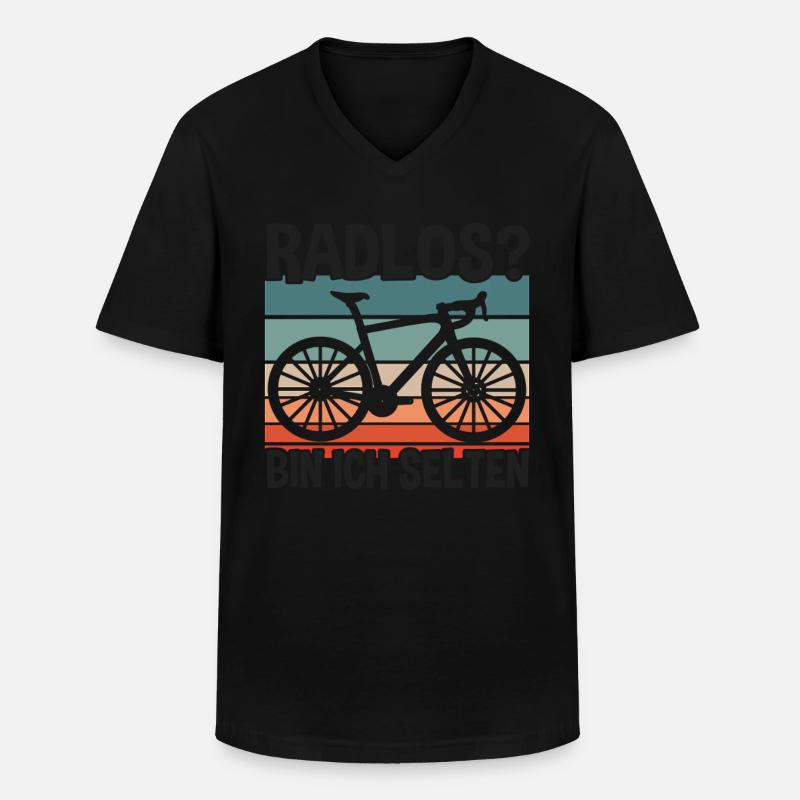 Radlos Radfahrer - Männer-T-Shirt mit V-Ausschnitt - Schwarz