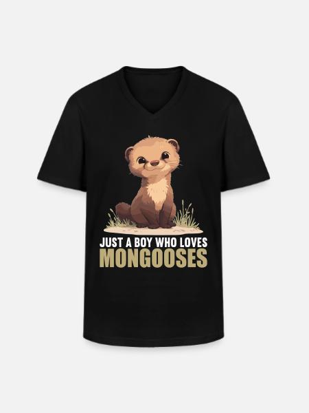 Mongoose's Mongoose - Men's V-Neck T-Shirt - black