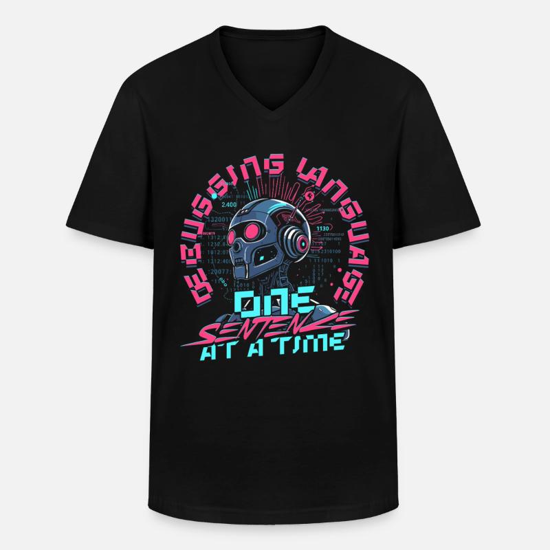 Computerlinguist - Männer-T-Shirt mit V-Ausschnitt - Schwarz