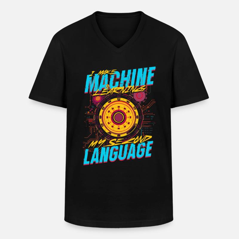 Computerlinguist - Männer-T-Shirt mit V-Ausschnitt - Schwarz