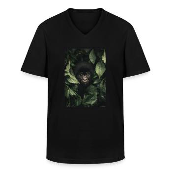 Berggorillas Berggorilla - Männer-T-Shirt mit V-Ausschnitt - Schwarz - Vorne - AI Model Male 178 dark (178cm)