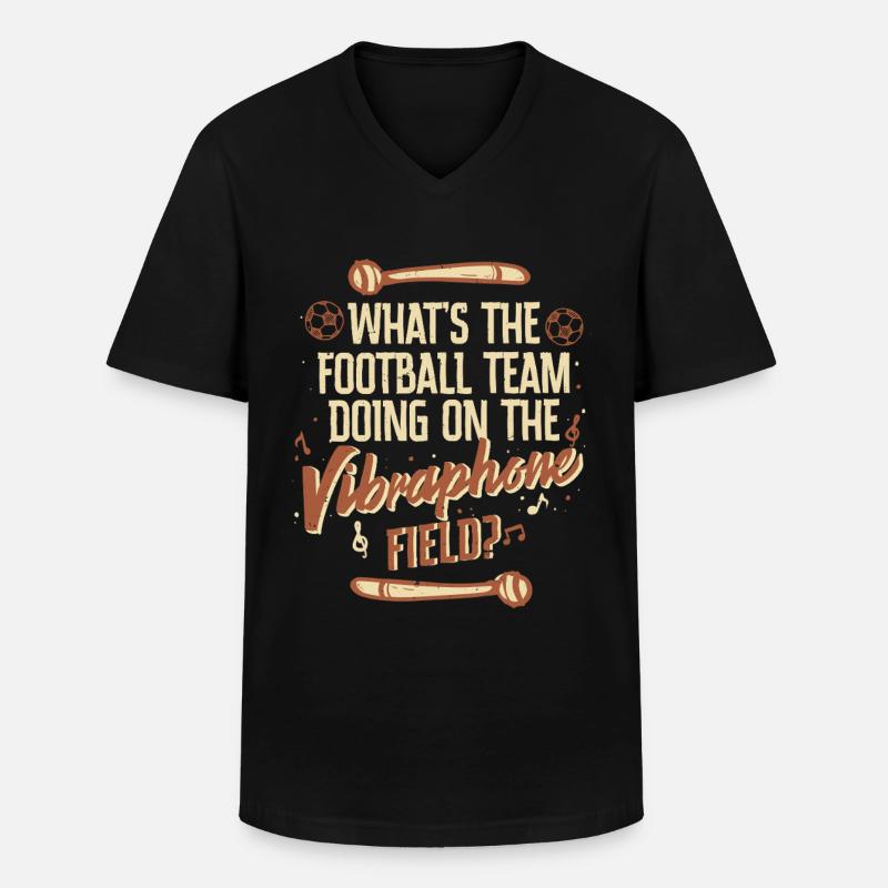 Vibraphone Marimba - T-shirt col V Homme - noir
