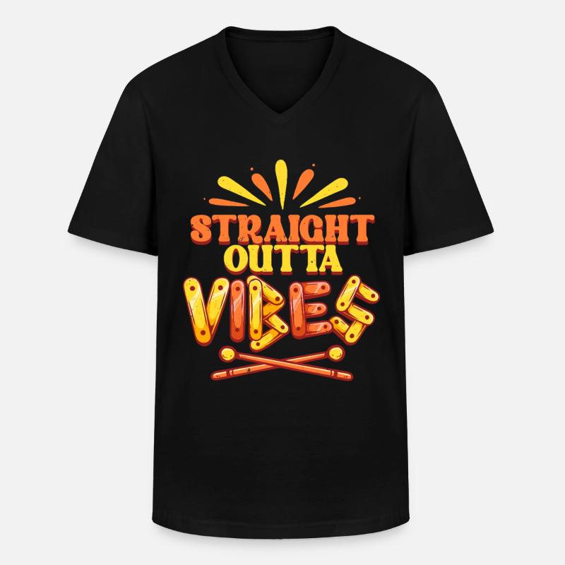 Vibraphone Marimba - T-shirt col V Homme - noir