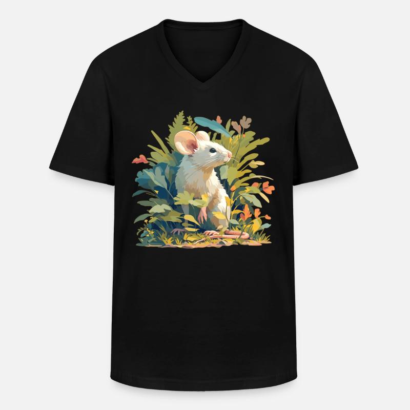 Mäuse Maus - Männer-T-Shirt mit V-Ausschnitt - Schwarz