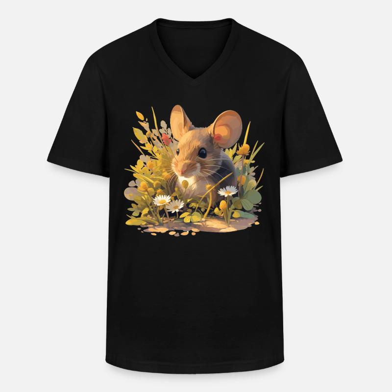 Mäuse Maus - Männer-T-Shirt mit V-Ausschnitt - Schwarz