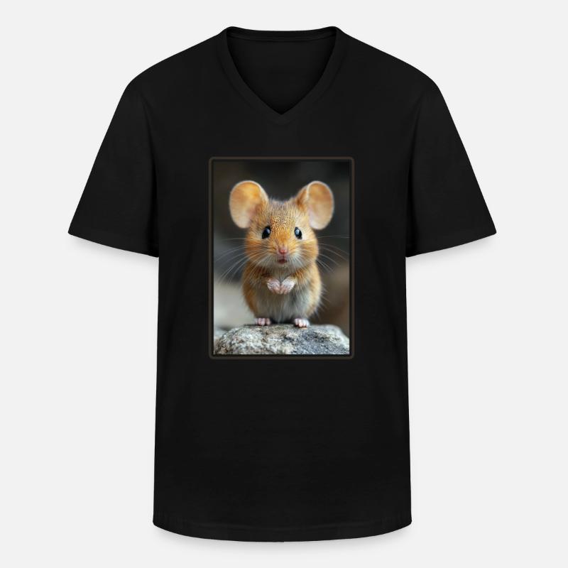 Mäuse Maus - Männer-T-Shirt mit V-Ausschnitt - Schwarz
