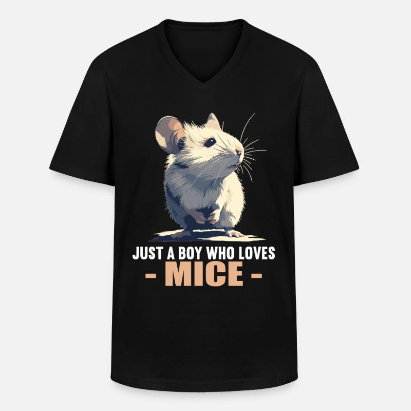 Mäuse Maus - Männer-T-Shirt mit V-Ausschnitt - Schwarz