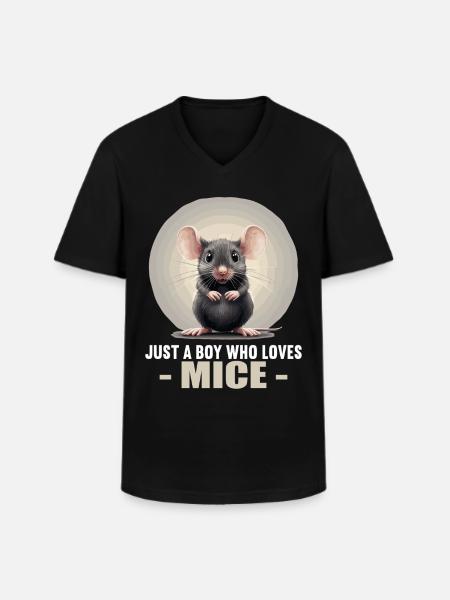 Mice Mouse - Men's V-Neck T-Shirt - black
