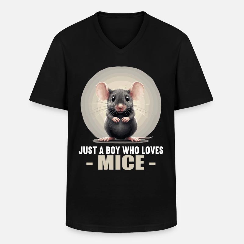 Mäuse Maus - Männer-T-Shirt mit V-Ausschnitt - Schwarz