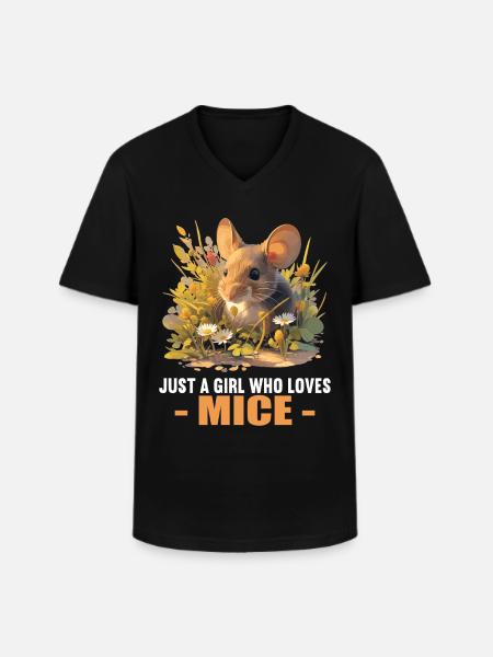 Mice Mouse - Men's V-Neck T-Shirt - black