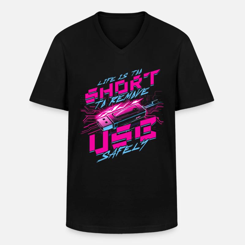 Theoretical Computer Scientist - Men's V-Neck T-Shirt - black
