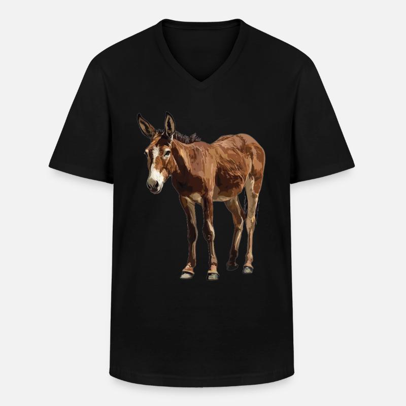 Maultiere Maultier - Männer-T-Shirt mit V-Ausschnitt - Schwarz