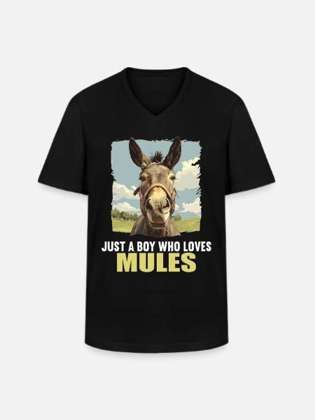 Maultiere Maultier - Männer-T-Shirt mit V-Ausschnitt - Schwarz
