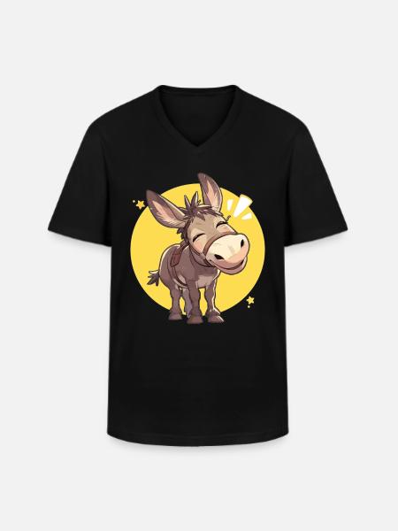 Mulas Mula - Camiseta con cuello de pico hombre - negro