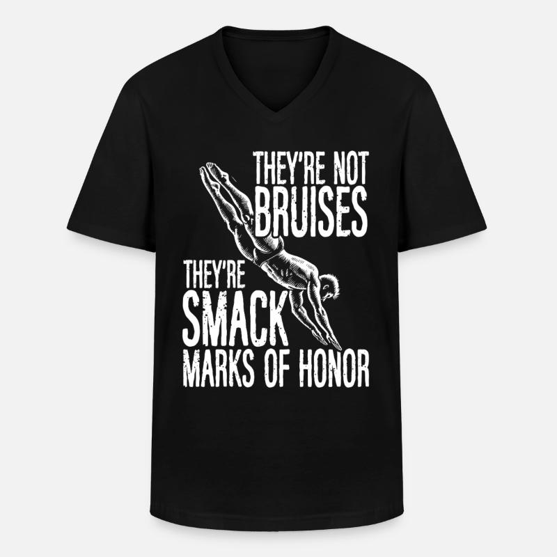 Tremplin Plongée Plongée Plongeurs - T-shirt col V Homme - noir