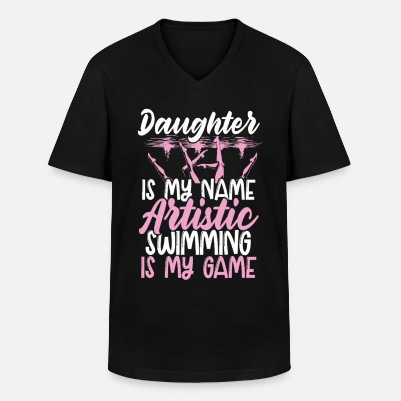 Synchronized Swimming Synchro Swimmers - Men's V-Neck T-Shirt - black