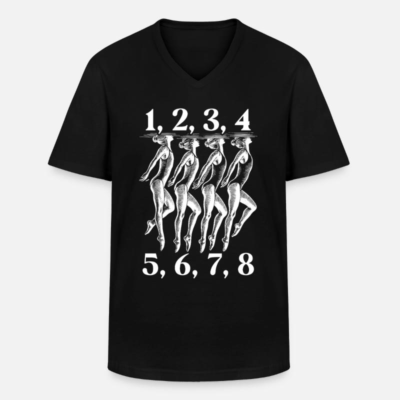 Synchronschwimmen Synchro Schwimmer - Männer-T-Shirt mit V-Ausschnitt - Schwarz