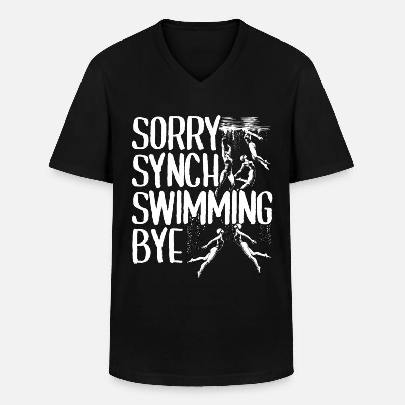 Synchronschwimmen Synchro Schwimmer - Männer-T-Shirt mit V-Ausschnitt - Schwarz