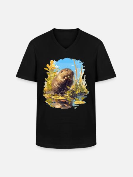 Muskrats Muskrat - Men's V-Neck T-Shirt - black