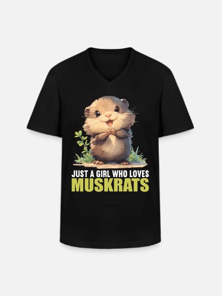 Rat musqué - T-shirt col V Homme - noir